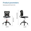 NicBex Adjustable Height Mesh Ergonomic Home Office Chairs with Universal Wheels for Work Study - 3 of 4