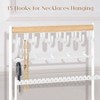 Jewelry Organizer Stand, 6 Tier Necklace Holder with 15 Hooks, Earring Bracelet Display Rack - White - 4 of 4