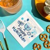 Big Dot of Happiness Hanukkah Menorah Napkins, Chanukah Holiday Party Decor, White 3-Ply Paper Beverage Cocktail Napkins - 24 Count - 2 of 4