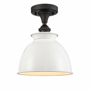 Adirondack - 1 Light Semi-Flush Mount In Industrial Style-12 Inches Tall and 8.5 Inches Wide - 1 of 1