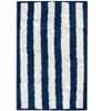 Home Mart Goods Blue White Stripe Soft Cozy Plush Chenille Bath Mat Bathroom Rug - 36"x24" - 3 of 4