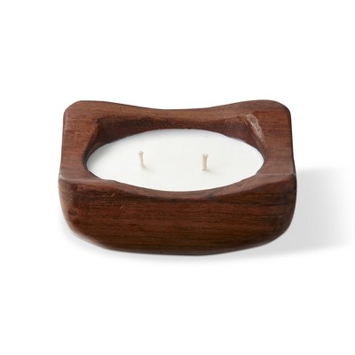 TAG Flora Scented Soy Paraffin Wax in Wood Base Candle 4.92L x 4.72W x 1.96H Burn Time 10 hours