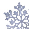 Transpac 5.5 Inch Silver Snowflake Tree Topper Gray Speckled Laser Cut Tree Toppers - 3 of 3