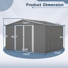 10' x 8' Metal Outdoor Storage Shed, All-Weather Yard Tool Shed with Lockable Doors for Patio, Garden or Backyard – Cuddlewood - 4 of 4
