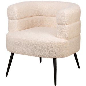 Nordlys Metal and Bouclé Lounge Chair Modern Design Style Upholstery Living Room - 1 of 4