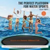 VEVOR Inflatable Water Bouncer, 15ft Recreational Water Trampoline, Portable Bounce Swim Platform with 3-Step Ladder & Electric Air Pump - 3 of 4