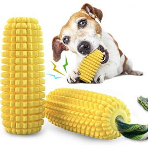 Dog teeth Chew Corn Stick Toy for Aggressive Chewers ,Squeaky Interactive Dog Toys - 1 of 4