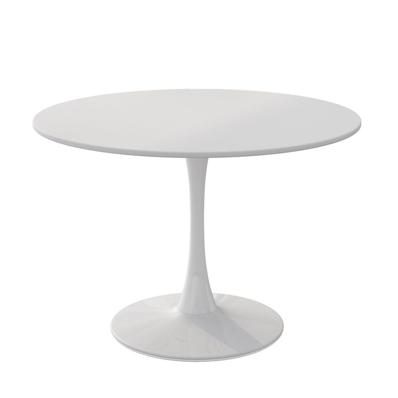 Haven Round Top With Metal Base Round Pedestal Dining Table-Maison Boucle, 4 of 9