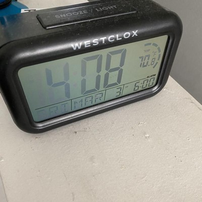 5.6 X 3.6 Lcd Calendar Alarm Table Clock - Westclox : Target