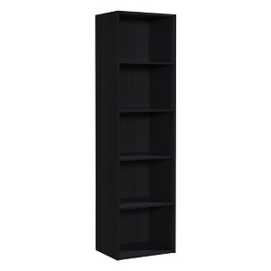 Hodedah 12 x 16 x 60 Inch 5 Shelf Bookcase and Office Organizer Solution for Living Room, Bedroom, Office, or Nursery - 1 of 3
