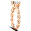 Pompeii3 2 1/10Ct Diamond & Moissanite Vintage Engagement Ring 14k Rose Gold - 2 of 4