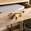 Lily 2 Drawer Desk - DSK9006 - Natural/Brass - Safavieh - 3 of 4