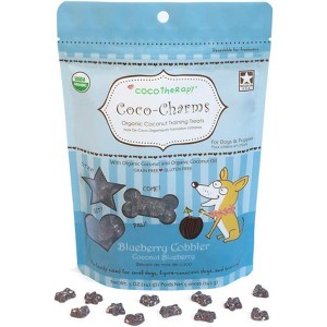 CocoTherapy Blueberry Cobbler Coco-Charms Dog Training Treats, 5 Ounces, Organic, Made in The USA - 1 of 4