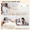 Attop Chunky Knit Blanket Throw,Soft Chenille Yarn Throw 50x60，Handmade Thick Cable Knit Crochet Blanket, Large Rope Knot Throw Blanket - 2 of 4
