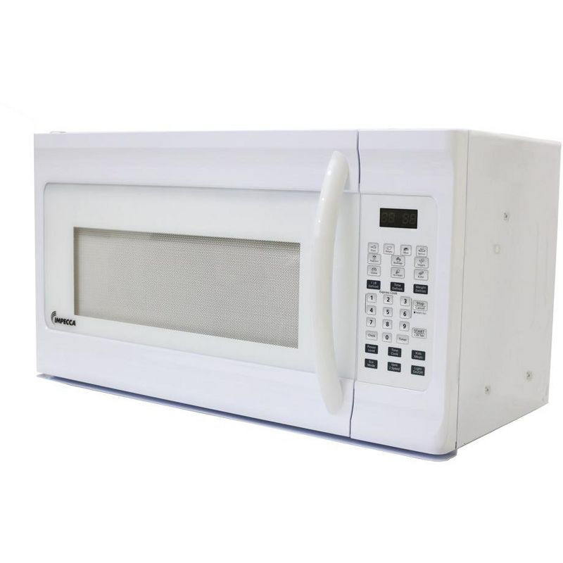 Impecca 1.6 cu ft, 30-Inch, Over the Range Microwave, 2 Speed 300 CFM Ventilation Fan - White, 4 of 5