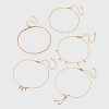 Curved Bar and Butterfly Charm Choker Necklace Set 5pc - Wild Fable™ Gold: Iron, Glass, Zinc Alloy - 2 of 3