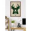 Trends International NBA Milwaukee Bucks - Logo 25 Framed Wall Poster Prints - 2 of 4