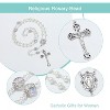 6 MM Pearl Rosary Beads with Crucifix, Catholic Necklace for Women with Velvet Bag or Rosary Box - 2 of 4