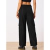 Allegra K Women's Mid-Rise Straight Leg Pockets Y2K Casual Cargo Pants - 4 of 4