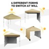 10 x 10 Pop Up Canopy, All Season Instant Canopy with 2 Sidewalls and Vented Roof, Portable Party Tent with Wheeled Carry Bag - 3 of 4