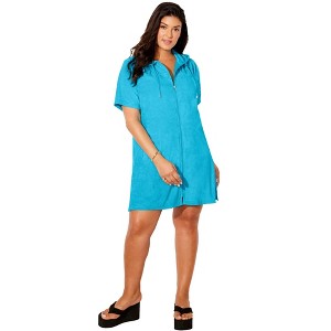 Swimsuits for All Women's Alana Terry Cover Up Hoodie (Plus Sizes Available) - 1 of 4