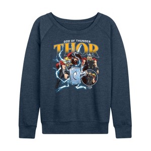 Women's - Marvel - Thor God of Thunder Lightweight French Terry Slouchy - 1 of 4