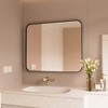 Rectangular Framed Tempered Glass Wall-Mounted Bathroom Vanity Mirror - 2 of 4