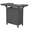 Hyleory Outdoor HDPE Bar Table with Storage Shelves and Glass Holder – Weather-Resistant Patio Entertainment Station - 2 of 4