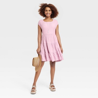 Women's Short Sleeve A-Line Dress - Knox Rose