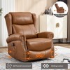 Heat Massage Recliner Chair with Rocker & 360° Swivel, Manual Handle, Fabric Upholstery for Living Room - 2 of 4