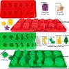 JDICTION Christmas Silicone Molds for Chocolate Candy Baking, Xmas Tree & Santa Shape Mold for Soap, Candle and Holiday Treats - 2 of 4