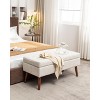 NicBex Storage Ottoman Bench for Bedroom,Leather and Linen Storage Bench with Solid Wood Legs,Ottoman for Living Room,Bedroom,Entryway - 2 of 4
