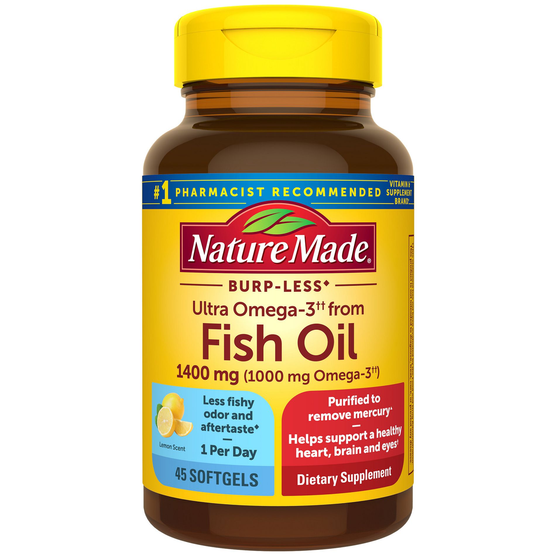 Nature Made Burp-less Ultra Omega 3 from Fish Oil 1400 mg Softgels
