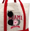Miami University (Oh) Red Hawks Alumni Seal Canvas Tote Bag With External Pocket, Reusable Shoulder Bag for Shopping, School, Beach - 2 of 4