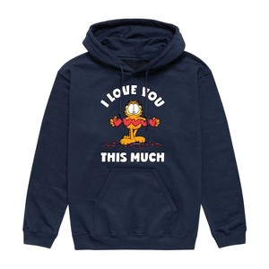 Men's - Garfield - Valentine's Day Graphic Fleece Pullover Hoodie - 1 of 3