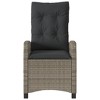 vidaXL Adjustable Reclining Patio Chair - Gray Poly Rattan w/Powder-Coated Steel Frame, Comfortable Cushions, Removable Covers, Outdoor Furniture - 4 of 4