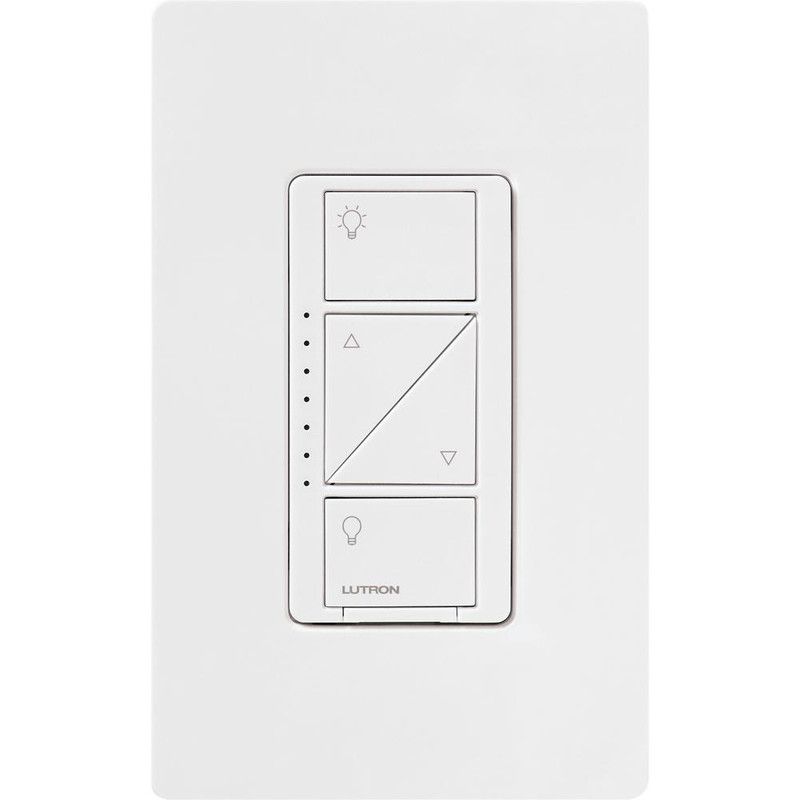 Caseta Smart Dimmer Switch, 150W LED/600W Incandescent, for Wall and Ceiling Lights, White, 3 of 9