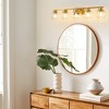 POWLIG Modern Bathroom Vanity Light with Clear Glass Shades, Perfect for Bedroom& Living room - 3 of 4