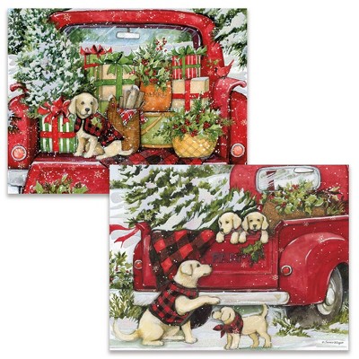 Lang 18ct Puppies And Presents Christmas Assorted Boxed Card Pack : Target