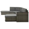 vidaXL Patio Sofa Set of 4 Gray PE rattan Large Waterproof materials - 3 of 4