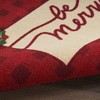 Nourison Holiday Be Merry Checkered 2' x 3' Red Indoor Christmas Mat - 4 of 4