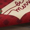 Nourison Holiday Be Merry Checkered 2' x 3' Red Indoor Christmas Mat - image 4 of 4