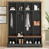 KTMBDW 3-in-1 Hall Tree with Shoe Storage Bench, Multi-Purpose Home Organizer, Entryway Solution with Seating and Hooks - 2 of 4