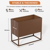 Wooakway Outdoor/Indoor/Decor Metal Elevated Raised Garden Bed Planter Box Planter Pots Cachepot Nursery Pot - 2 of 4