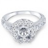 Pompeii3 1ct Halo Diamond Engagement Ring Setting 14K White Gold - 3 of 4