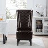 Grungis High-Back Velvet Accent Chair, Comfy Armless Chair with Soft Padded & Wooden Legs,23.03" W Accent Chair for Bedroom,Reading Room,Office - 2 of 4