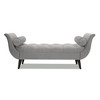 Kumasinova 64.5" Wide Ottoman Bench with Flared Armrests & Espresso Wood Legs, Medium Firm Seat, Versatile Bed Bench with 2 Bolster Pillows - 3 of 4