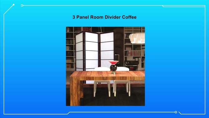 3 Panel Room Divider Coffee - Ore International, 2 of 5, play video