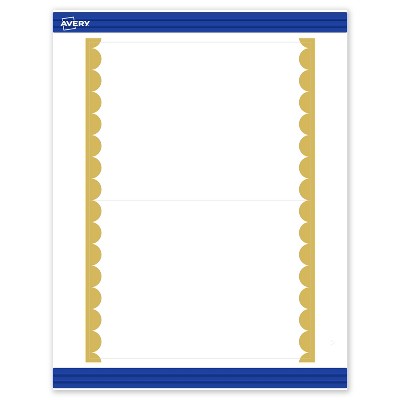 Avery 5" x 7" Cards, Pre-Printed Gold Edge Dots Design, 20 ct
