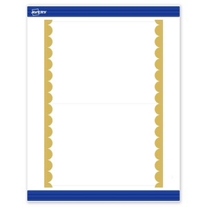 Avery 5" x 7" Cards, Pre-Printed Gold Edge Dots Design, 20 ct - 1 of 4